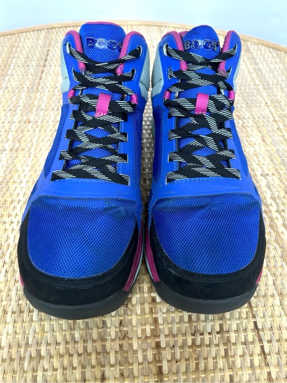 Bogs Sandstone Mid Composite Safety Toe sneakers electric blue multi Women’s 9.5